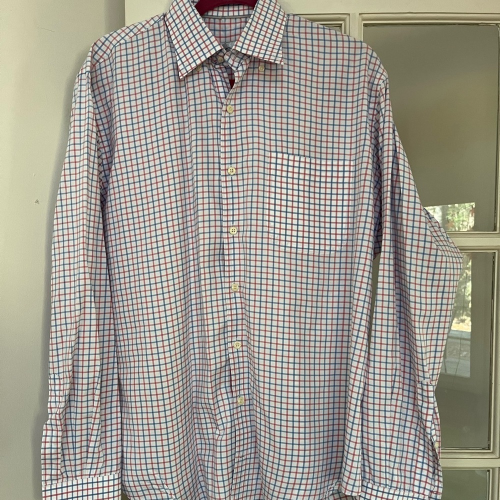 Peter Millar Button Down Dress Shirt Sz L